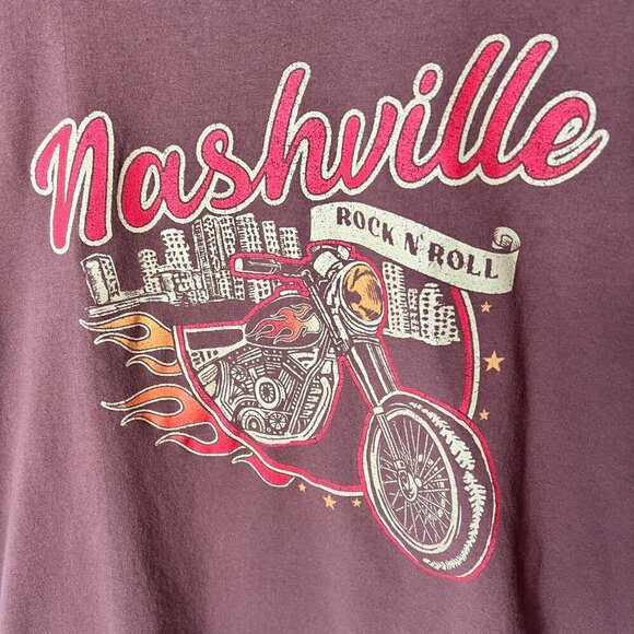 Cold Crush T Shirt Womens Size Medium Brown Nashville Rock N' Roll Motorcycle - Picture 6 of 13